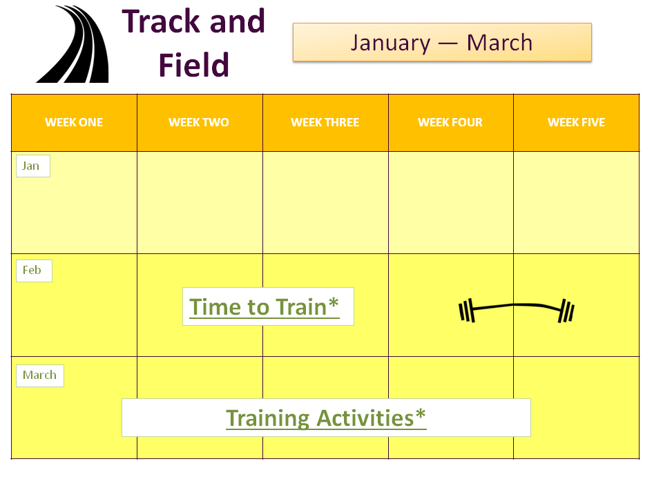 Track and Field Calendar JanuaryMarch Capitol Rehab of Arlington